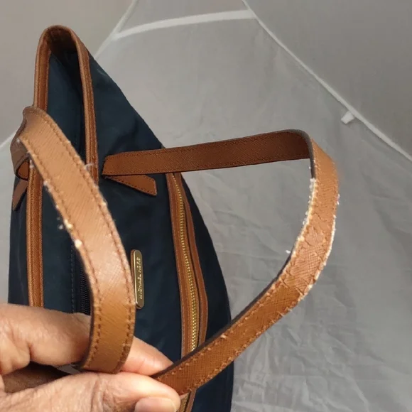 Michael Kors Dark Blue and Brown Tote - Picture 9 of 15